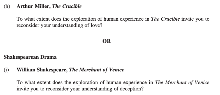 two hsc example questions